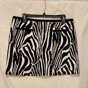 H&M zebra print mini skirt, size 12, EUC